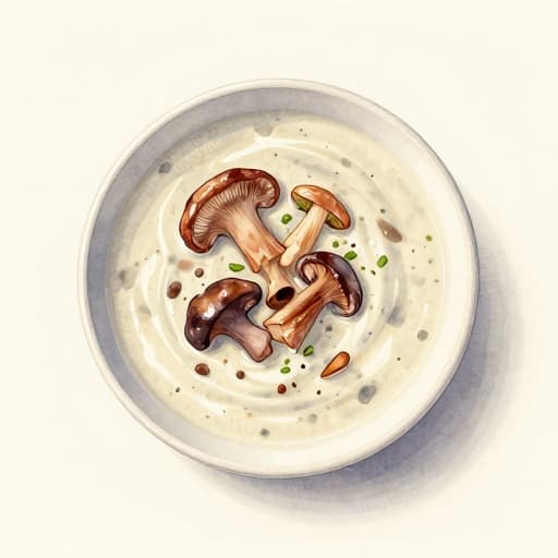 Creamy Mushroom Soup with White Wine