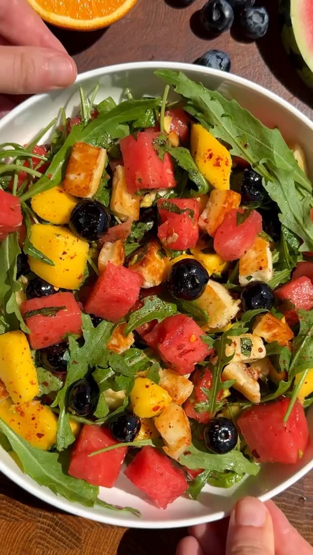 Watermelon Halloumi Salad