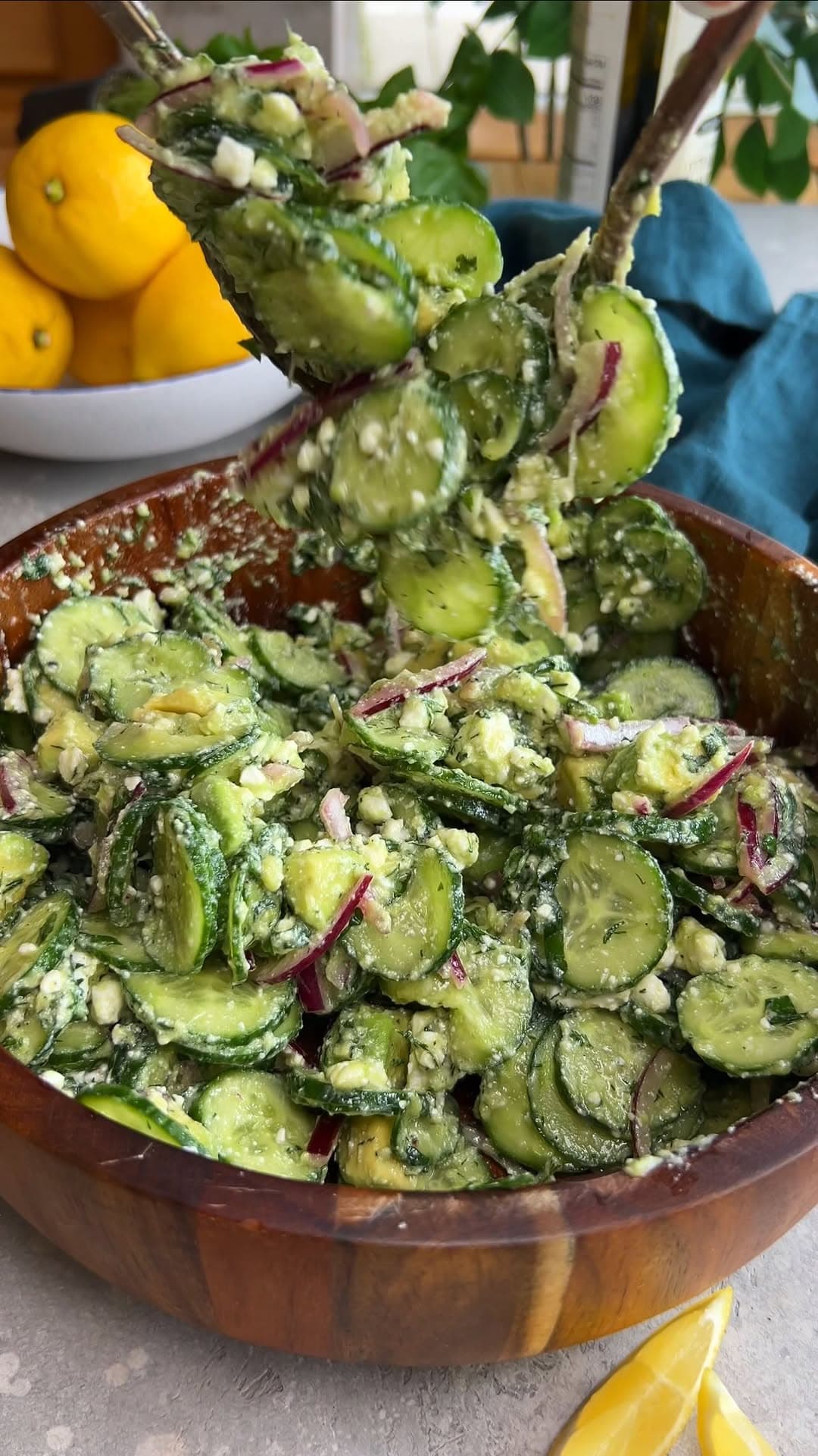 Avocado Cucumber Salad with Feta