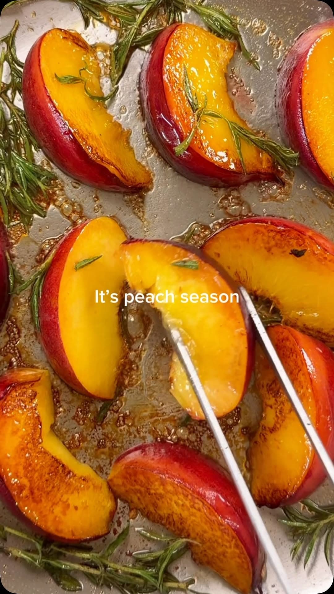 Peach and Brie Crostini