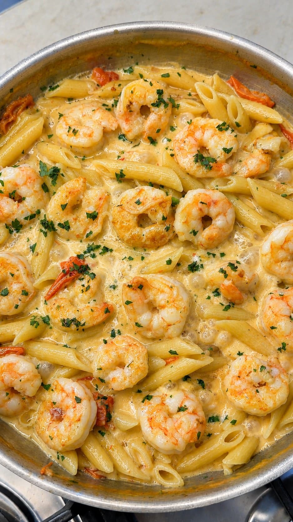 Creamy One-Pan Penne with Shrimp